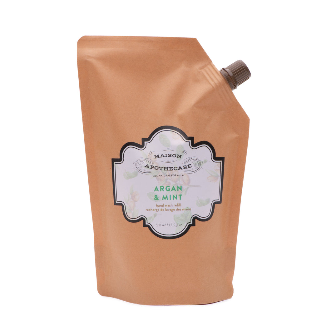 Hand Wash Argan & Mint Refill Pouch (8 per case)
